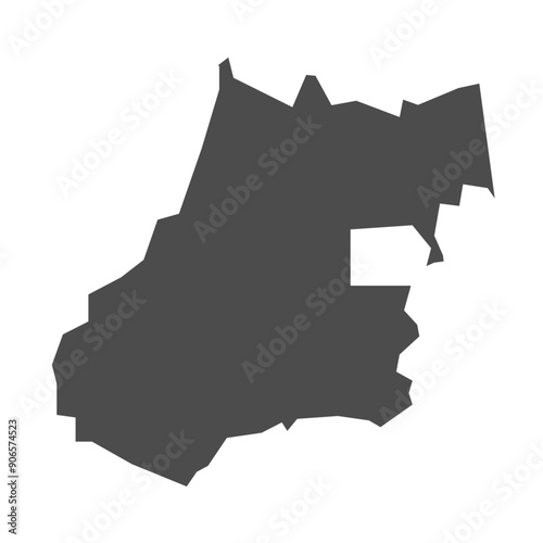 Goias State of Brazil vector map in gray color