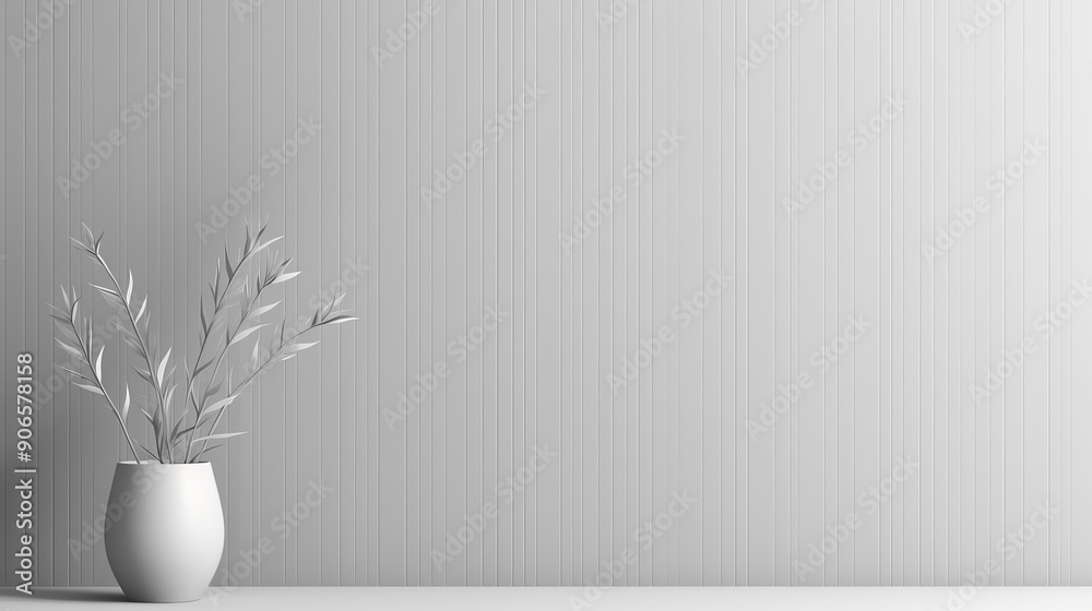 Modern minimalist interior with plants.
Modern minimalist interior with plants.