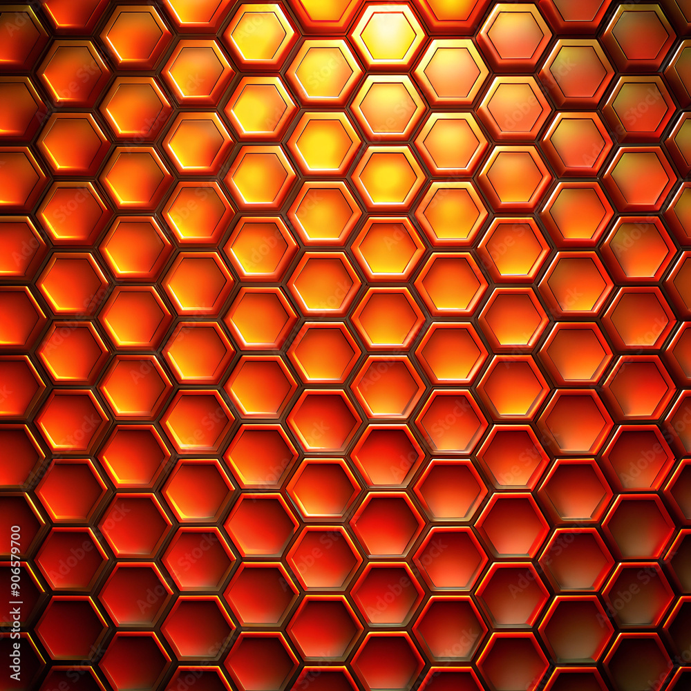 Hexagonal Honeycomb Pattern with Warm Golden Glow
Hexagonal Honeycomb Pattern with Warm Golden Glow