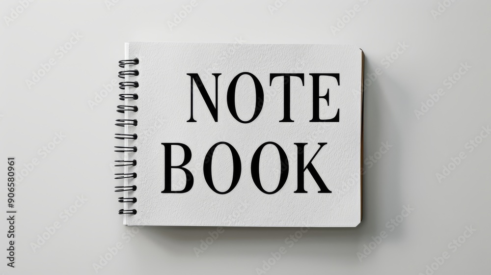 Notebook with Note Book Text Notebook with Note Book Text