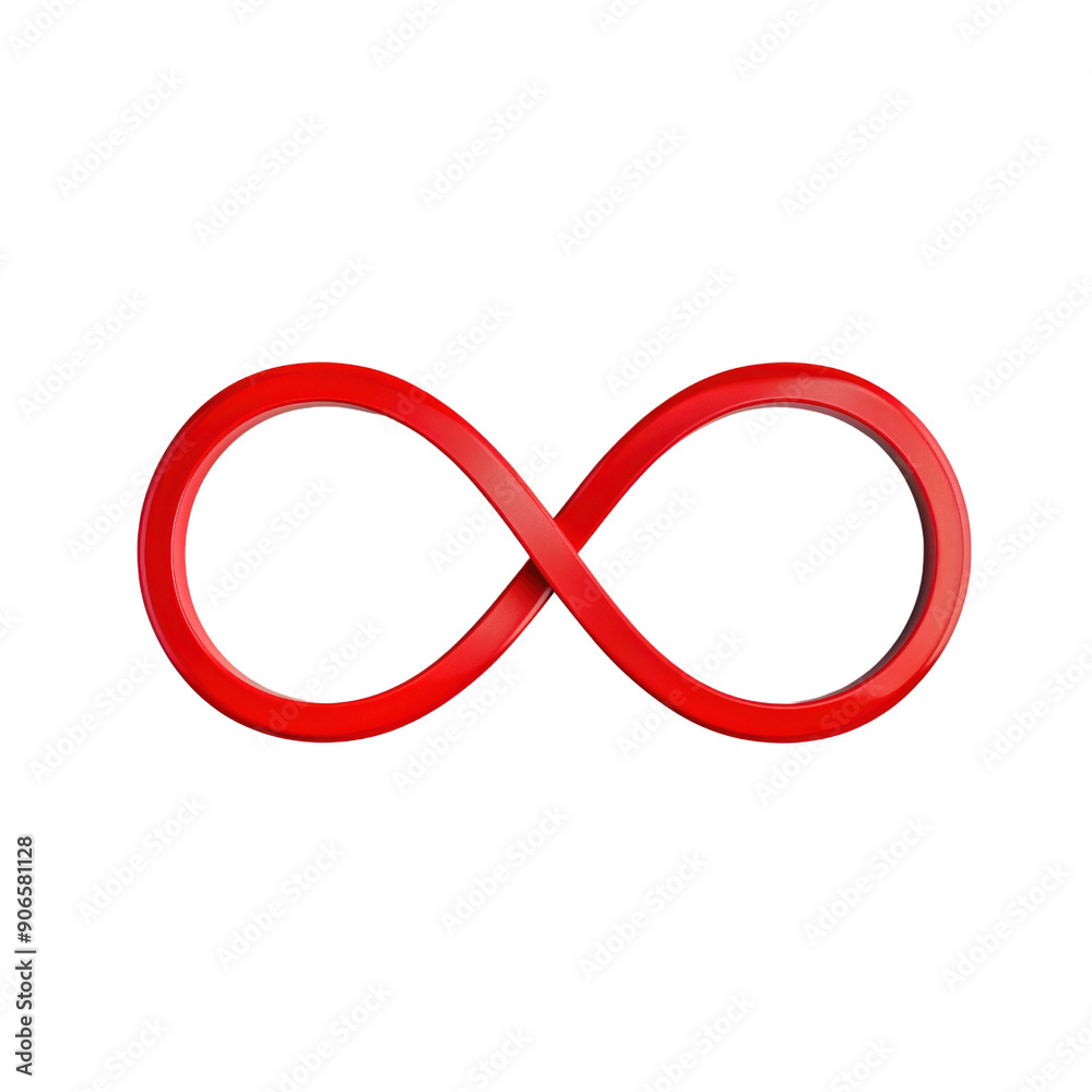 Red infinity symbol representing eternity, endless loop, perpetual motion, and lasting ideas. Perfect for concepts of timelessness and continuity. Red infinity symbol representing eternity, endless loop, perpetual motion, and lasting ideas. Perfect for concepts of timelessness and continuity.