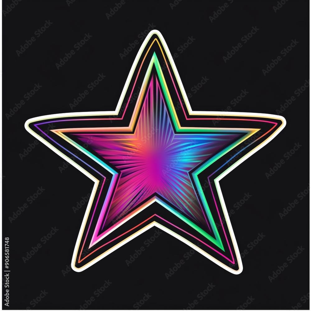 Colorful Abstract Star Graphic Art Design Colorful Abstract Star Graphic Art Design