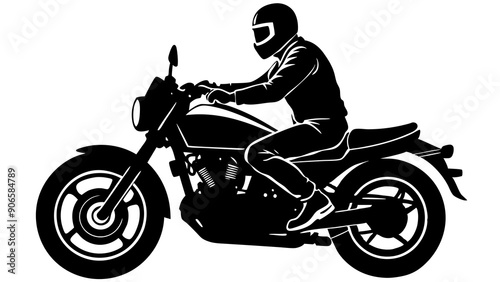 Stylish Motorbike Rider Illustrations: Perfect for Adventure Designs