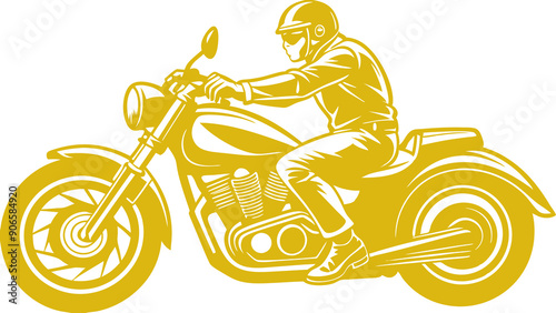 Stylish Motorbike Rider Illustrations: Perfect for Adventure Designs