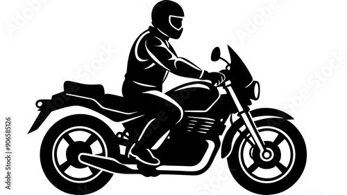 Stylish Motorbike Rider Illustrations: Perfect for Adventure Designs