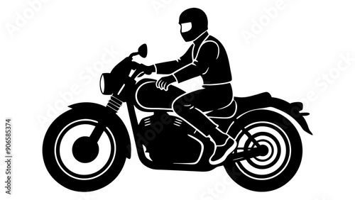 Stylish Motorbike Rider Illustrations: Perfect for Adventure Designs