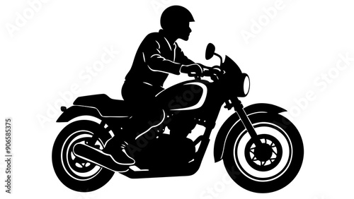 Stylish Motorbike Rider Illustrations: Perfect for Adventure Designs