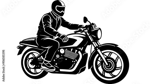 Stylish Motorbike Rider Illustrations: Perfect for Adventure Designs