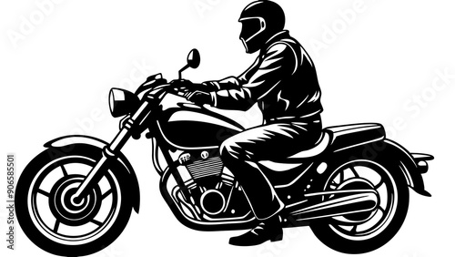 Stylish Motorbike Rider Illustrations: Perfect for Adventure Designs