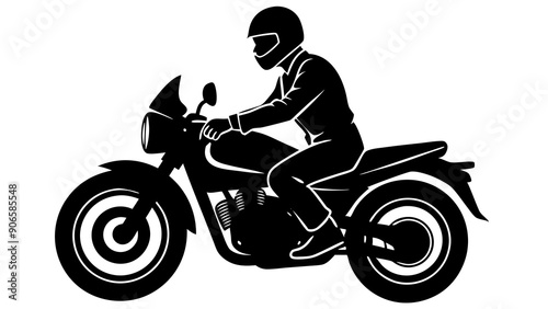 Stylish Motorbike Rider Illustrations: Perfect for Adventure Designs