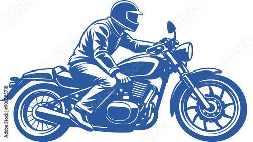 Stylish Motorbike Rider Illustrations: Perfect for Adventure Designs