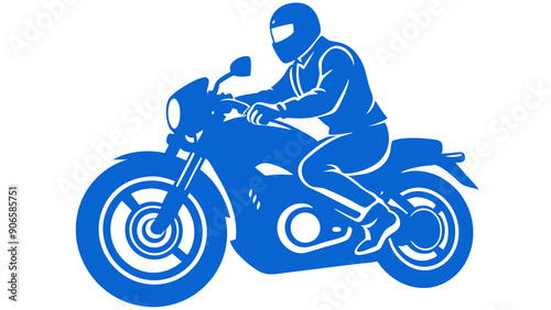Stylish Motorbike Rider Illustrations: Perfect for Adventure Designs
