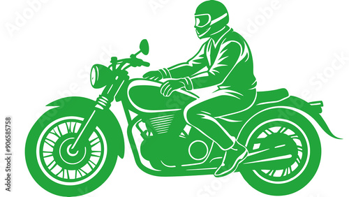 Stylish Motorbike Rider Illustrations: Perfect for Adventure Designs