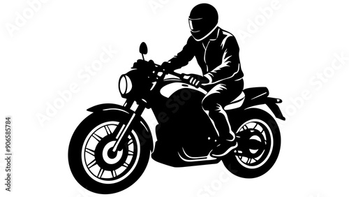 Stylish Motorbike Rider Illustrations: Perfect for Adventure Designs