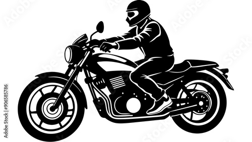 Stylish Motorbike Rider Illustrations: Perfect for Adventure Designs