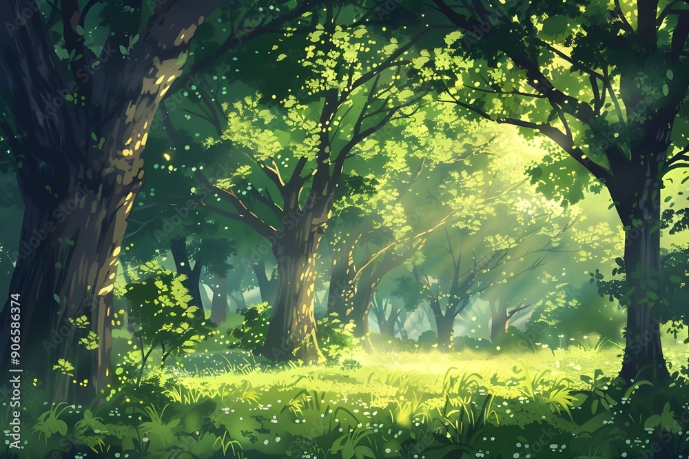 Fototapeta premium Sunlight Through the Forest