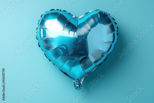 Blue Balloon on Blue Background
