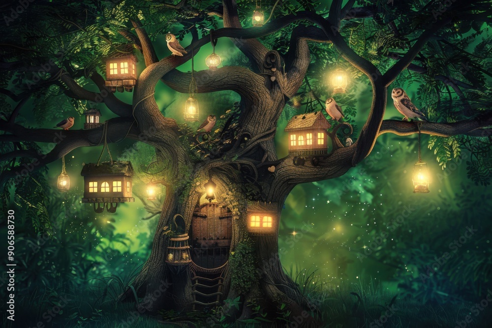 Fototapeta premium Enchanted Treehouse