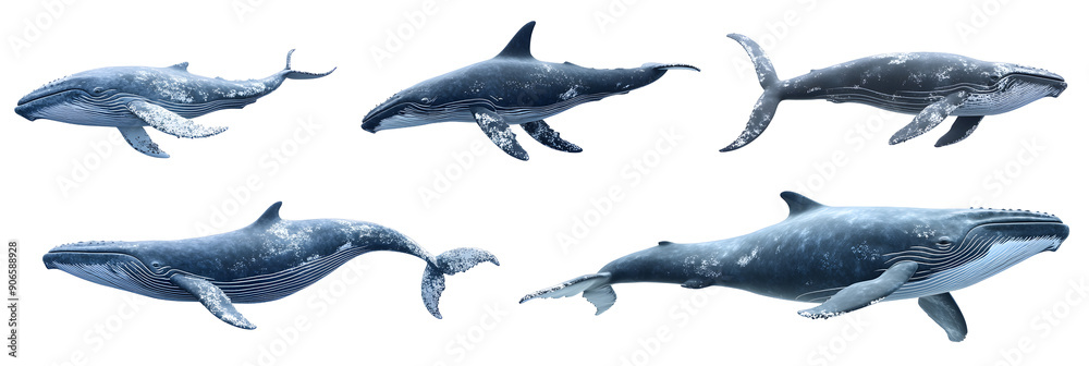 Blue whale isolate on Transparency Background Blue whale isolate on Transparency Background