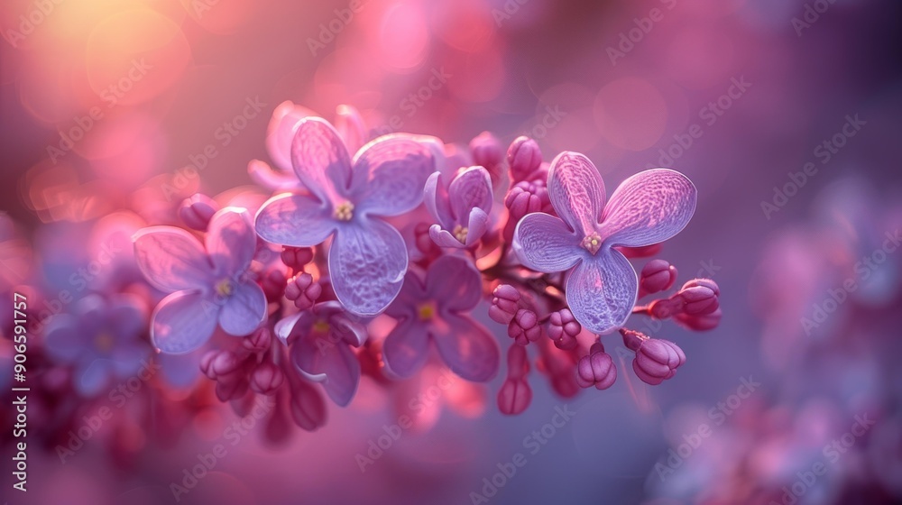 Purple Blossoms Close-up, Aesthetic Flower Image Purple Blossoms Close-up, Aesthetic Flower Image
