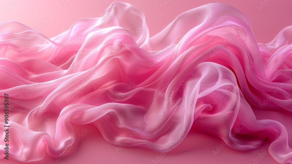 Fototapeta premium Pink Silk, Soft Texture, Wavy Pattern