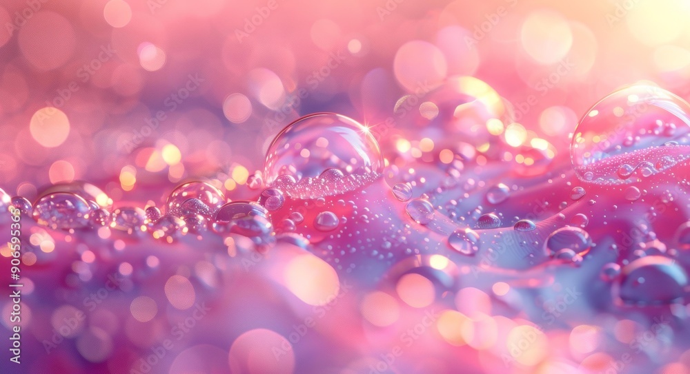 Magical Pink Bubbles in Water | Fantasy Underwater Scene Magical Pink Bubbles in Water | Fantasy Underwater Scene