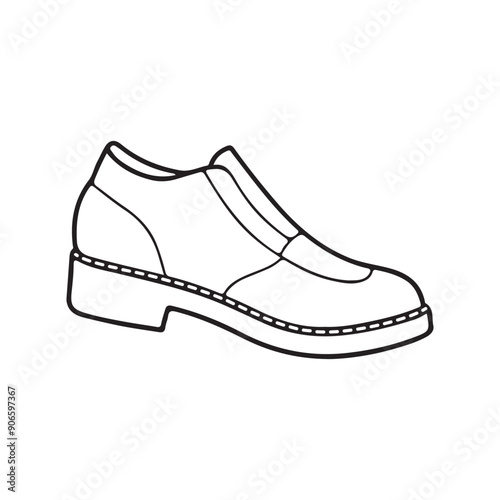 Men shoe icon, silhouette, logo, vector art design.