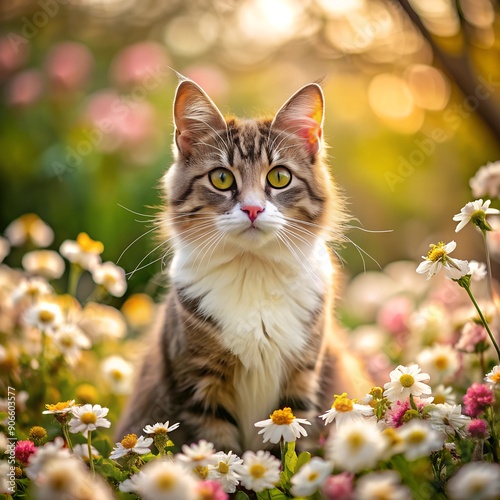 Beautiful cat image with natural background.