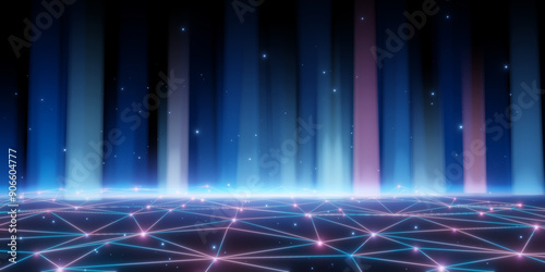 Futuristic tech background with rays