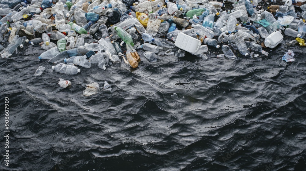 Fototapeta premium Emphasize the protests against plastic waste, spotlighting environmental activism, raising awareness, and the critical need to combat pollution for a sustainable future.