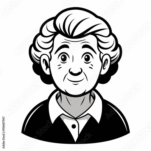 grand parents Silhouette Vector Illustration