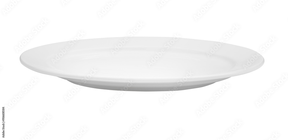 Empty white plate on transparent png Empty white plate on transparent png
