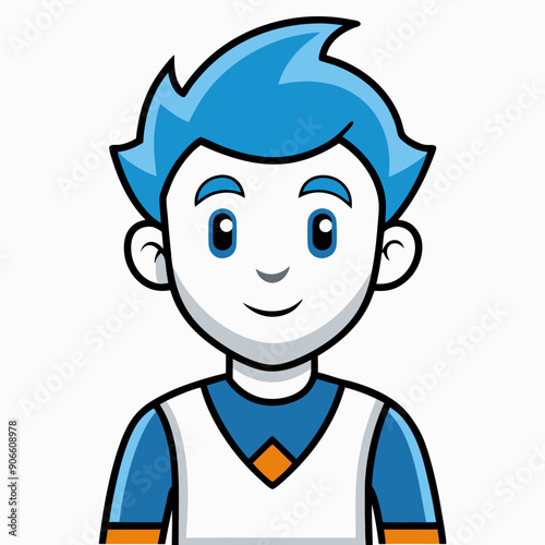  Boy cartoon crater Silhouette Vector Illustration
