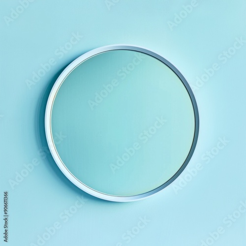 Medium shot of a Mirror, isolated on a solid light pastel white background, bright and vivid tonality