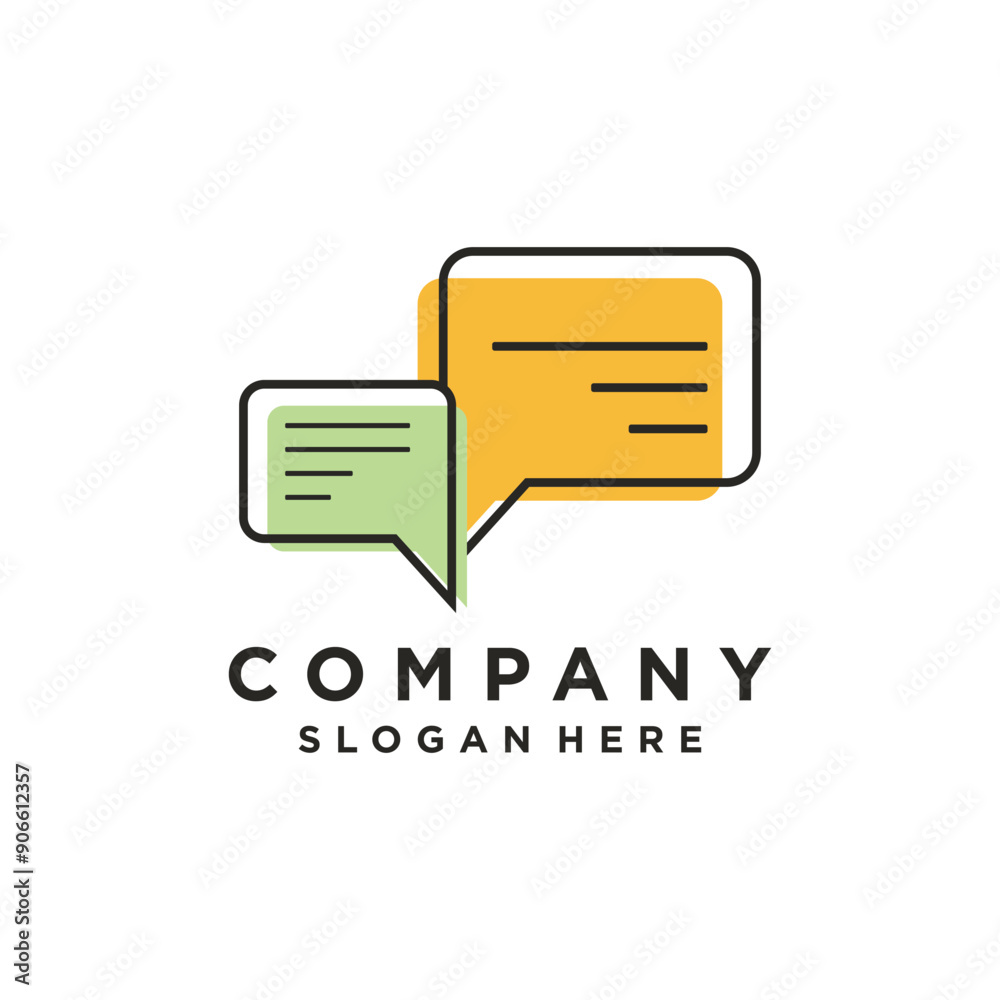 Bubble Chat Icon Logo Vector Illustration Template Bubble Chat Icon Logo Vector Illustration Template