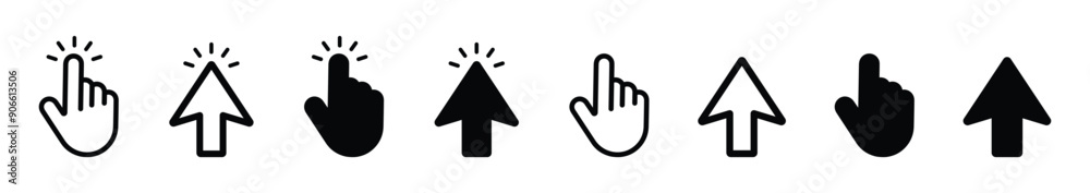 Computer mouse vector icons. loading vector signs Computer mouse vector icons. loading vector signs