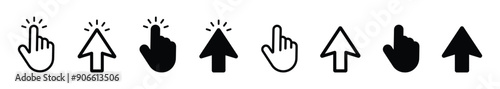 Computer mouse vector icons. loading vector signs