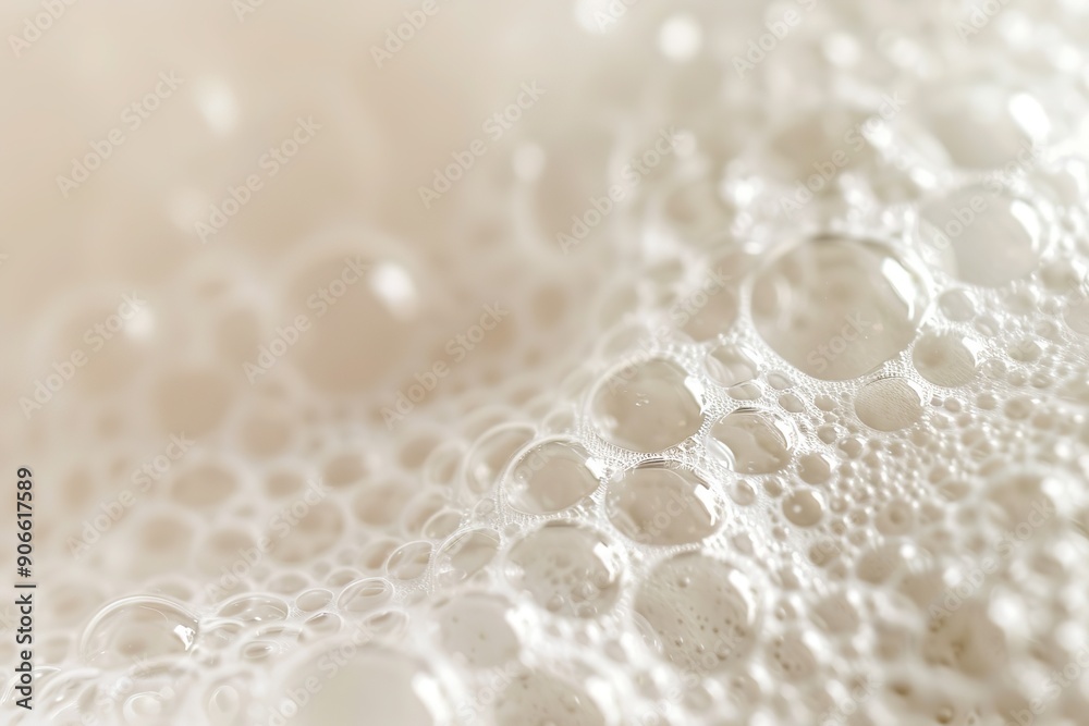 Close-up of foam bubbles, creamy and texture detail