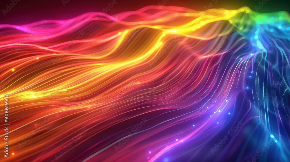 Radiant light wave spectrum, colorful waves, light spectrum dynamics, electromagnetic light waves, uhd, copy space for text, Radiant light wave spectrum, colorful waves, light spectrum dynamics, electromagnetic light waves, uhd, copy space for text,