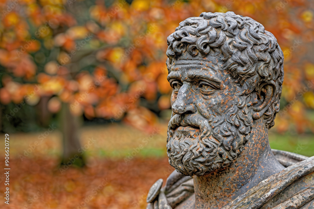 Aristotle in Thoughtful Marble Sculpture Aristotle in Thoughtful Marble Sculpture