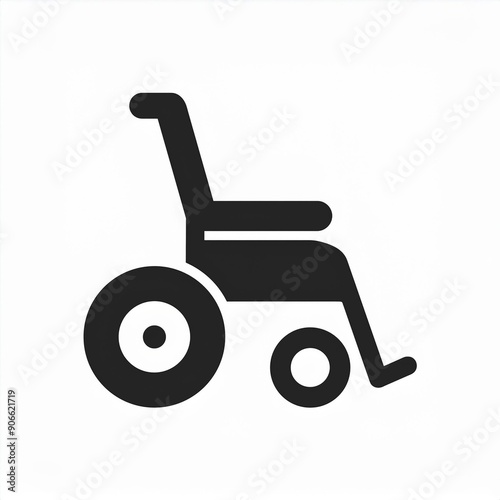 wheelchair icon isolated on white