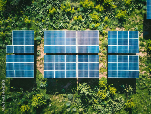 Top View of Solar Panels - ...