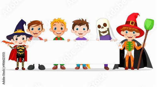 Kids in Halloween Costumes