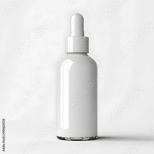 Product Packaging Skincare Serum Bottle Mockup isolated on white background