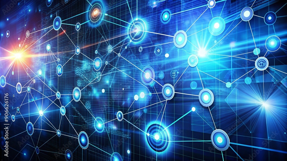 Obraz premium Technology Network Background 