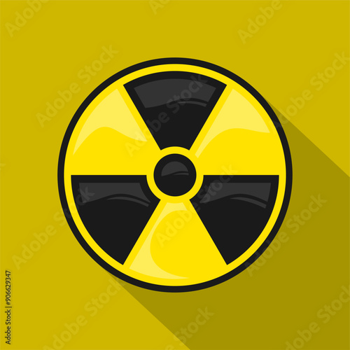 Danger label of Radiation Hazard Sign. Icons or symbol for radioactive contamination and nuclear threat alert. Nuclear Hazard, Ionizing Radiation and X-rays Warning.