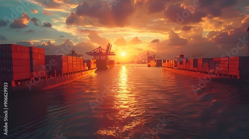 Wallpaper Mural sunset over the river Torontodigital.ca