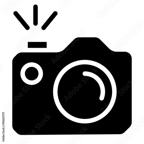 Photography camera icon for apps and websites