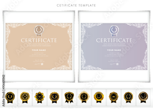 賞状１５４（横）certificate　award　表彰状　celebration