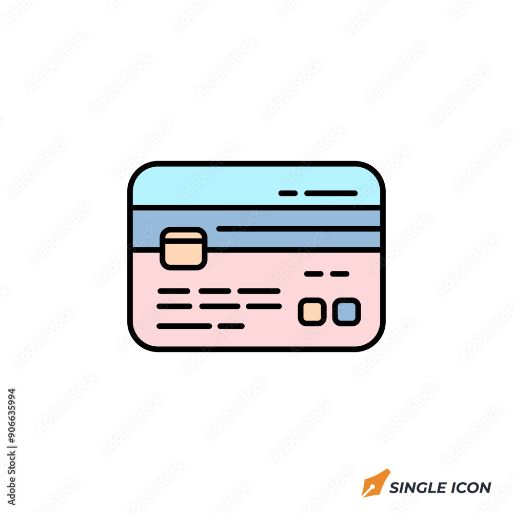 Credit Card icon vector illustration. Credit Card symbol isolated on white background Credit Card icon vector illustration. Credit Card symbol isolated on white background